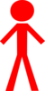 Stick Person Red Clip Art