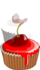 Cherry Red Cupcake Clip Art