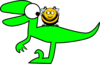 Dinosaur And Bee Make Friends Clip Art