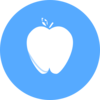 Blue Circle Apple Clip Art