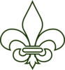 Dark Green Fleur De Lis Clip Art