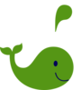 Green Whale Clip Art