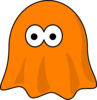 Orange Ghost Clip Art