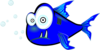 Piranha Blue Clip Art