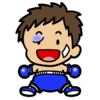 Hurt Boxer Character Clip Art