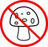 No Mushrooms Clip Art