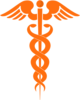 Caduceus Orange Clip Art