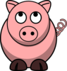 Pig Looking Up Clip Art