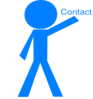 Blue Contact Again Clip Art