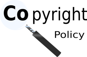 Copyright Policy Magnifying Glass Clip Art