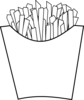 French Fries Line Art Clip Art