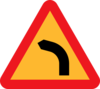Dangerous Bend, Bend To Left Clip Art