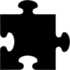 Black Border Puzzle Piece Top Clip Art