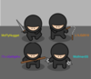 Pack Of Ninjas Clip Art