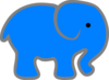 Blue Elephant Clip Art