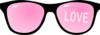 Black And Pink Love Shades Clip Art