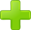 Tiny Green Plus Sign Clip Art