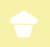 Yellow And White Cupcake Icon Clip Art