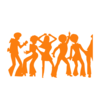 Disco Shadow Orange Clip Art