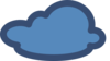 Cloud Blue Modified D  Clip Art