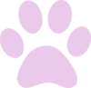 Light Lavender Pawprint Clip Art