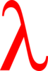 Red Lambda Clip Art