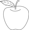 White Apple Clip Art