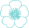 Teal Buttercup Clip Art