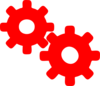 Gear - Red Clip Art