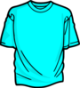 Blank T-shirt Light Blue Clip Art