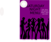 Saturday Night Menu Clip Art