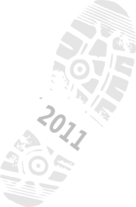 Running Shoe Print - 2011 Clip Art