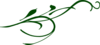 Green Leaf Swirl Clip Art