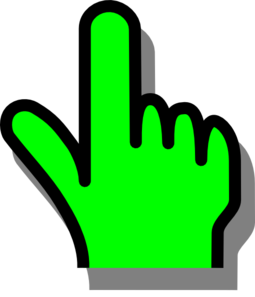 Hand Pointer Solid Clip Art