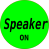 Green On For Speaker Clip Art