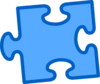 Blue On Blue Puzzle Piece Clip Art