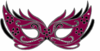 Burgundy Maskde Mask Clip Art