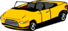 Yellow Convertible Clip Art