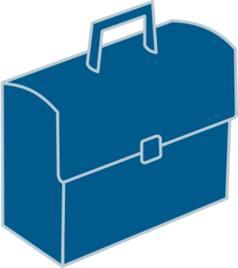 Blue Briefcase Clip Art