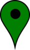 Map Pin Dark Green Clip Art