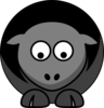 Sheep Black Grey Sad Clip Art