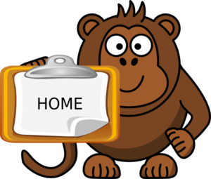 Monkey Notepad Clip Art