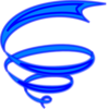 Spiral-blue Clip Art