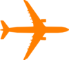 Orange Plane Clip Art