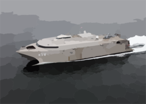 High Speed Vessel Two (hsv 2) Swift Glides Through The Waters Of The Atlantic Ocean. Clip Art