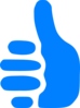 Blue Thumbs Up Clip Art