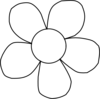 Black And White Daisy Clip Art