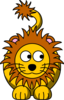 Lion Looking Right Clip Art