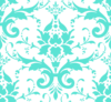 Aqua Damask Pattern 5ce3d4 Clip Art