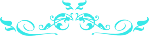 Swirl Teal Divider Clip Art